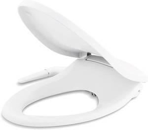 lot 52478 image: KOHLER K-5724-0 Puretide Bidet Toliet Seat, Elongated Manual Non Electric Bidet with Adjusting Spray Pressure and Position, White Quiet-Close Lid