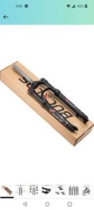 lot 52496 image: BUCKLOS MTB Suspension Fork 2627.529 Inch, 1-18 Mountain Bike Fork QR 9mmTravel 120mm Bicycle Fork, 28.6mm Straight Tube Manual Lockout Ultralight Aluminum Alloy