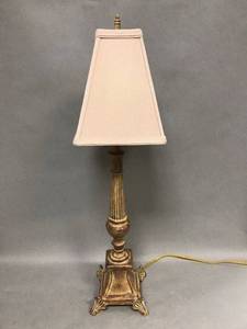 lot 52497 image: Ornate Gold Look Table Lamp