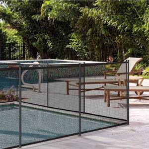 lot 100306 image: Retail $86.00 EROMMY Pool Fence 4 x 12 Ft Removeable Outdoor Child Safety Fencing for Inground