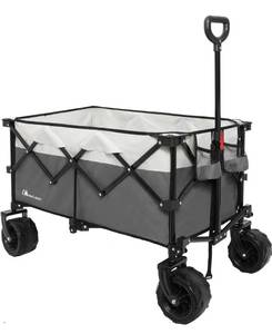 lot 100317 image: Retail $135.00 Moon Lence Collapsible Outdoor Utility Wagon Heavy Duty Folding Garden Portable Hand Cart