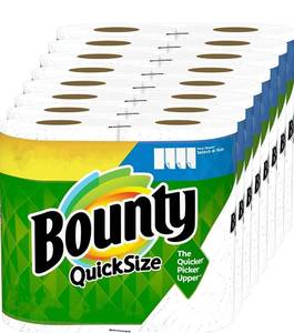 lot 100319 image: Bounty Quick-Size Paper Towels, White, 16 Family Rolls  40 Regular Rolls .