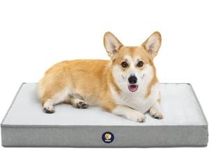 lot 100320 image: Veehoo Orthopedic Dog Bed for Large Medium Small Dogs, Cooling Gel Mattress Dog Bed