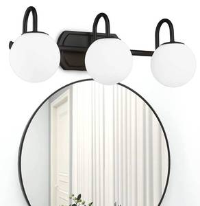 lot 100322 image: Fanyate Bathroom Vanity Light Fixtures - 3 Light Modern Matte Black Bathroom Lights