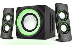 lot 100327 image: Cyber Acoustics Bluetooth Speakers with LED Lights �� The Perfect Gaming, Movie, Party.