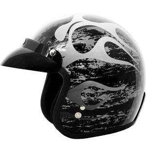 lot 100328 image: VCAN V85C 34 Open Face Motorcycle Helmet DOT Approved