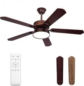 lot 100357 image: Retail $144.00 Ohniyou 52 Inch Ceiling Fan with Lights Remote Control, Outdoor Ceiling Fan