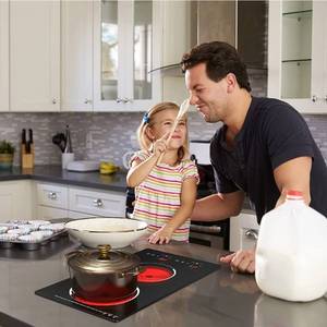 lot 100358 image: Retail $169.00 VBGK Electric Ceramic Cooktop, 12 Inch Built-in Radiant Electric Stove Top, 110V