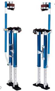 lot 200291 image: Retail $149.00 Painting Drywall Stilts,Adjustable Aluminum Tool Stilt for Plastering,24 - 40 Sheetrock