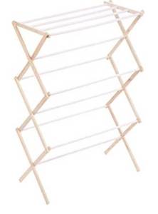 lot 200299 image: Honey-Can-Do Wooden Laundry Drying Rack