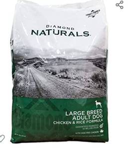lot 200301 image: Diamond Naturals Premium Large Breed Formulas Dry Dog Food with Real Meat Protein, Superfoods, Probiotics and Antioxidants