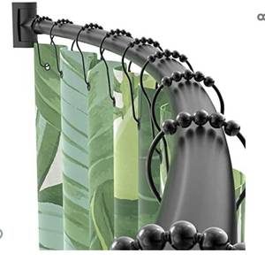 lot 200309 image: PrettyHome Adjustable Arched Curved Shower Curtain Rod
