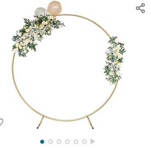 lot 200315 image: Retails fir 59.99 Round Golden Metal Balloon Arch Kit (6.7FT), Wedding