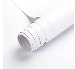 lot 200317 image: Oxdigi White Contact Paper Peel and Stick Wallpaper for Shelf Liner Cabinet Table Drawer Door Reform Decorative Thick Self Adhesive Removable Vinyl Film 24 x 196 Inches