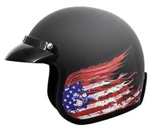 lot 200323 image: New VCAN V85C 34 Open Face Motorcycle Helmet DOT Approved Sz XL 61-62cm