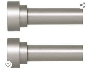 lot 200329 image: 2 Pack Antique Silver Curtain Rods for Windows 28 to 48 Inch(2.3-