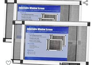 lot 200331 image: Jeyew 2 Pack Adjustable Window Screen, Expandable
