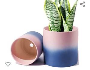 lot 200334 image: 2 Pack Ceramic Planter Pot 6.75.5 Inch - JOFAMY Color