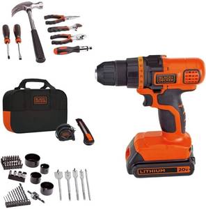 lot 300253 image: Retail $93.14 BLACKDECKER 20V Max Drill Kit