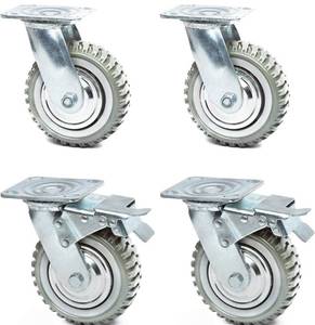 lot 300285 image: 6 Inches Heavy Duty Rubber Caster Wheels