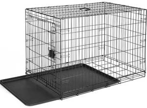 lot 300291 image: Amazon Basics Foldable Metal Wire Dog Crate