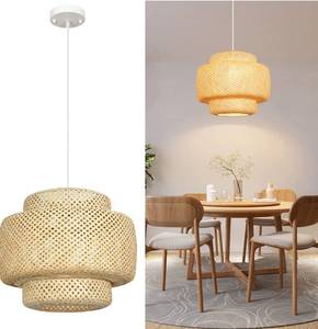 lot 300294 image: Depuley Hand-Woven Bamboo Pendant Light
