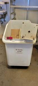 lot 18017 image: White Mobile Ingredient Bin W Contents
