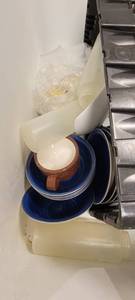 lot 18019 image: Lot of 2 White Rolling Ingredient Bins W Contents