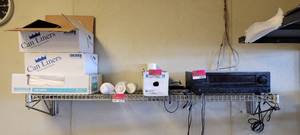 lot 18028 image: 59in Wall-Mount Metal Shelf