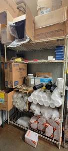 lot 18130 image: BlackClear To-Go Containers, Solo Round Paper Food Containers, Jumbo Transulent Straws, and More