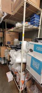 lot 18132 image: White 5-Tier Metal Shelf