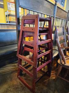 lot 18153 image: Lot of 3 Wooden Highchairs