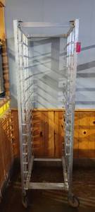 lot 18241 image: Prairie View Rolling Sheet Pan Rack