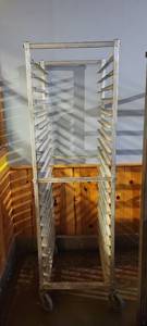 lot 18242 image: Rolling Sheet Pan Rack