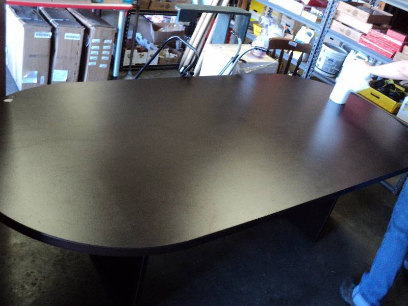 lot 4023 image: Large Oval Conference Table, 94 x 43 x 29 tall 