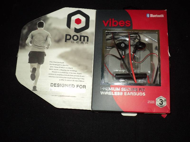 lot 4094 image: Pom Vibes Wireless Earbuds Bluetooth 4.0 Connectivity- Work