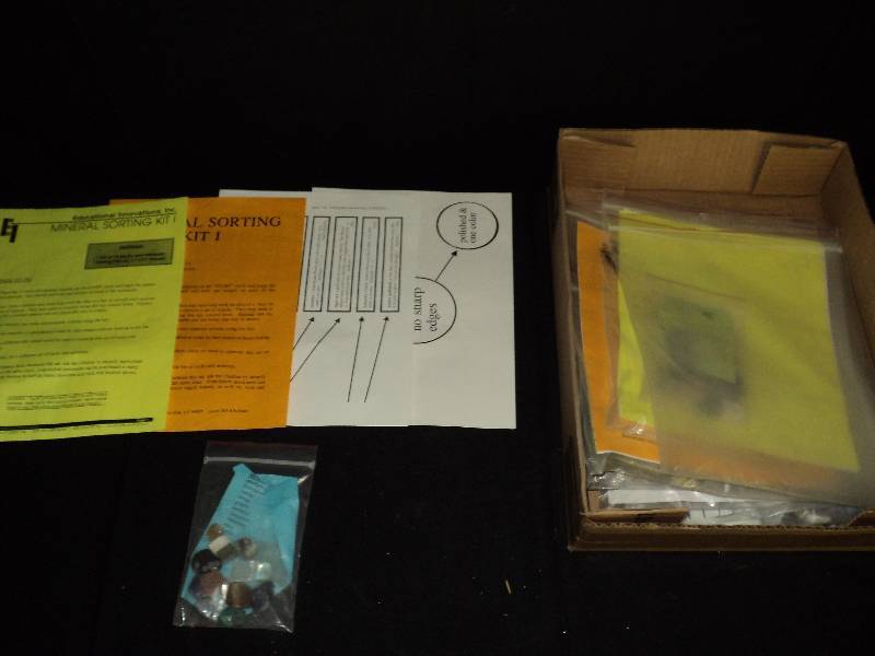 lot 4117 image: (10) ct. lot Mineral Sorting Geology teaching Kits, includes minerals and sorting key- great for scouts, classrooms or budding geologist