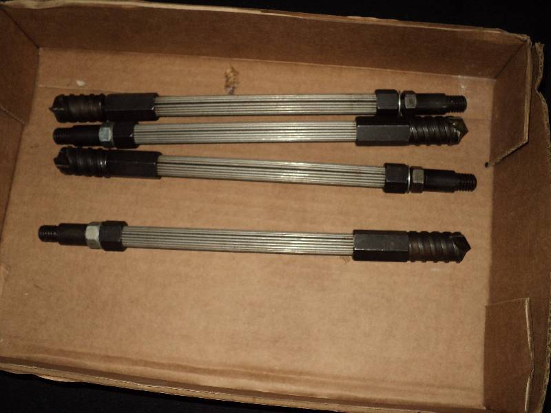 lot 4182 image: (4) ct. lot steel boring bit, approx 1L x 78 diameter w 12 diameter threaded connect