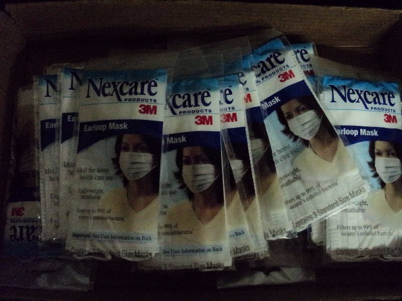 lot 4213 image: (25) ct. lot Nexcare 3M Ear loop Masks, each package contains 3 masks (3 x 25 75 masks total)