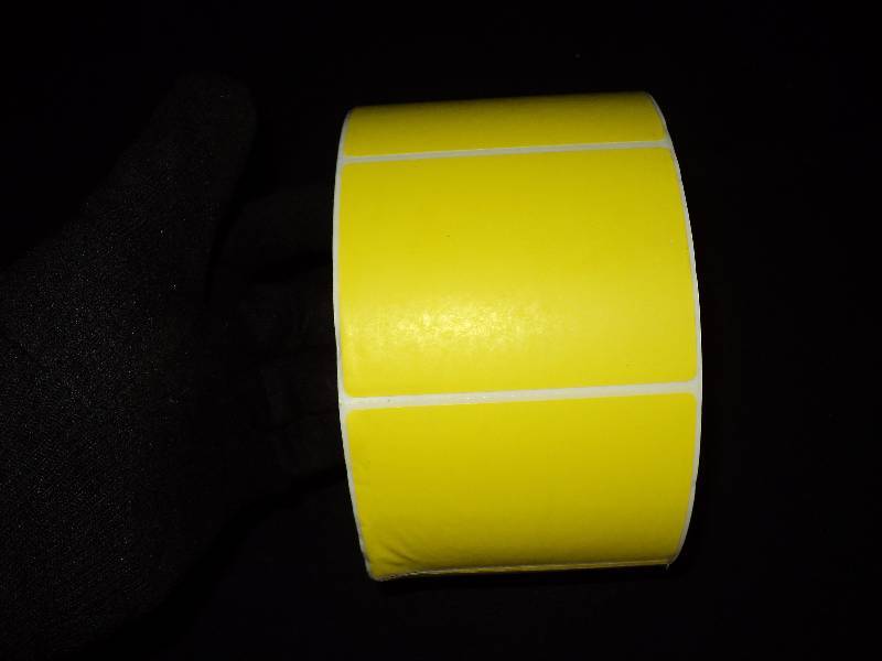 lot 4218 image: (1) roll 4 x 3 Thermal label, yellow- 1900 per roll