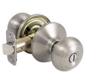 lot 40808 image: Defiant Hartford Satin Nickel Bed and Bath Door Knob - Lot of 2