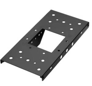 lot 40813 image: Architectural Mailboxes 4x4 Post Adapter in Black with 3 Mailbox Mounting Options