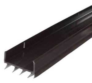 lot 40824 image: M-D Building Products 36 in. Brown Vinyl U-Shape Screw-on Under Door Seal