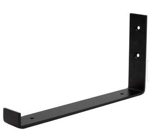 lot 40829 image: Crates & Pallet 12 in. Black J Steel Shelf Bracket - Lot of 4