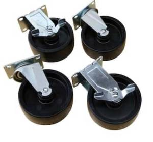 lot 40835 image: Husky 5 in. Caster Kit for Ready-to-Assemble Steel Garage Base Cabinets