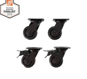 lot 40836 image: Husky 4 in. Caster Kit for Heavy Duty Welded Steel Garage Base Cabinets