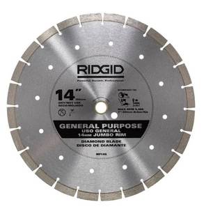 lot 40842 image: RIDGID 14 in. Segmented High-Rim Diamond Blade