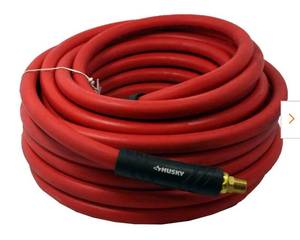 lot 40848 image: Husky 38 in. x 50 ft. Rubber Air Hose with Bonus 38 in. 59 ft. hose