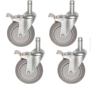 lot 40849 image: HDX 5 in. Heavy Duty Industrial Stem Casters (4-Pack)