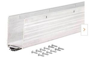 lot 40851 image: M-D Building Products 1-34 in. x 36 in. MillVinyl Weatherstrip Door Bottom - Lot of 2